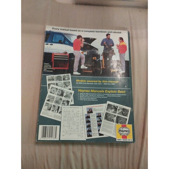 Haynes Repair Manual #36004 Ford Aerostar Mini-Vans 1986-1996 - 2WD Models - Picture 2 of 7